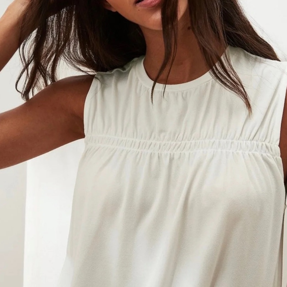 Banana Republic Gathered Yoke Crepe Tank